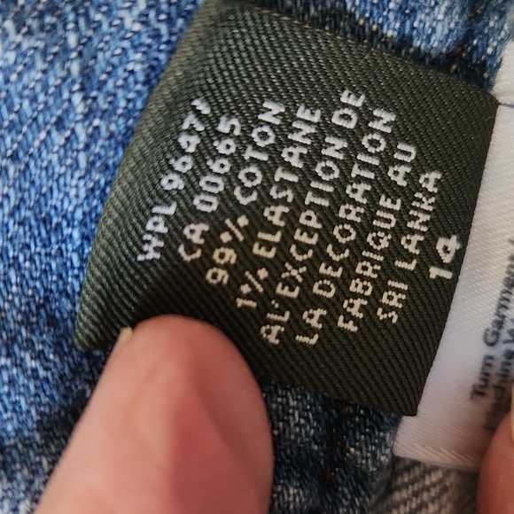 Eddie Bauer Cropped Jeans Denim sz 14 - Picture 6 of 15